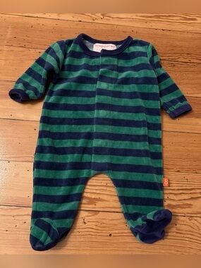 Magnificent Baby Magnetic Newborn NB Sleeper Pajamas Stripe Blue Green